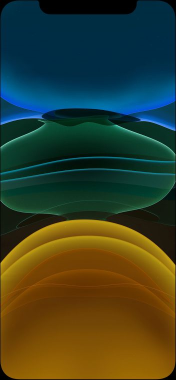 iPhone 11 yellow notch wallpaper