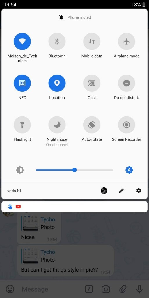out of oxygen theme quick settings